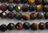 CTE711 15.5 inches 6mm faceted round mixed color tiger eye beads