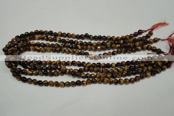 CTE751 15.5 inches 6mm faceted round yellow tiger eye beads wholesale