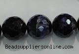 CTE937 15.5 inches 18mm faceted round dyed blue tiger eye beads