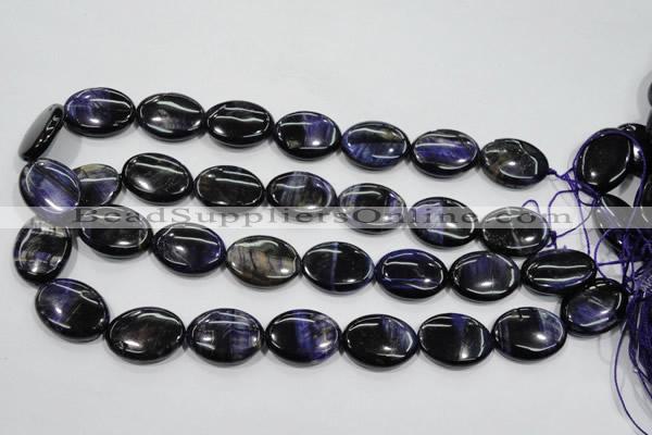 CTE954 15.5 inches 15*20mm oval dyed blue tiger eye beads wholesale