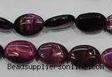 CTE993 15.5 inches 10*14mm oval dyed red tiger eye beads wholesale