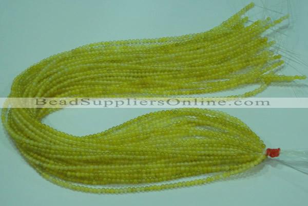 CTG06 15.5 inches 3mm round tiny yellow agate beads wholesale