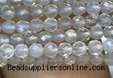 CTG1001 15.5 inches 2mm faceted round tiny grey agate beads