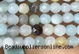 CTG1051 15.5 inches 2mm faceted round tiny amazonite beads