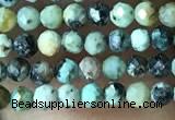 CTG1057 15.5 inches 2mm faceted round tiny African turquoise beads