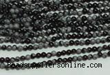 CTG106 15.5 inches 2mm round tiny snowflake obsidian beads wholesale