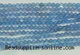 CTG107 15.5 inches 2mm round tiny blue agate beads wholesale