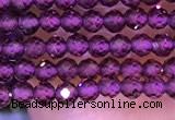 CTG1083 15.5 inches 2mm faceted round tiny purple garnet beads