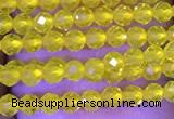 CTG1093 15.5 inches 2mm faceted round tiny quartz glass beads