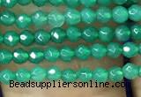 CTG1096 15.5 inches 2mm faceted round tiny quartz glass beads