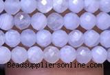 CTG1118 15.5 inches 3mm faceted round tiny blue lace agate beads