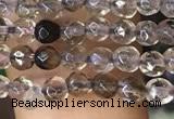 CTG1127 15.5 inches 3mm faceted round tiny smoky quartz beads