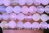 CTG1134 15.5 inches 3mm faceted round tiny morganite beads