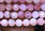 CTG1135 15.5 inches 3mm faceted round tiny pink opal beads