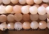 CTG1152 15.5 inches 3mm faceted round tiny pink aventurine beads