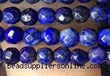 CTG1194 15.5 inches 3mm faceted round tiny dyed lapis lazuli beads