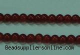 CTG12 15.5 inch 3mm round A grade tiny red agate beads wholesale