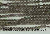 CTG120 15.5 inches 2mm round tiny smoky quartz beads wholesale