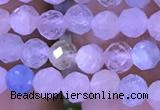 CTG1206 15.5 inches 4mm faceted round tiny morganite beads