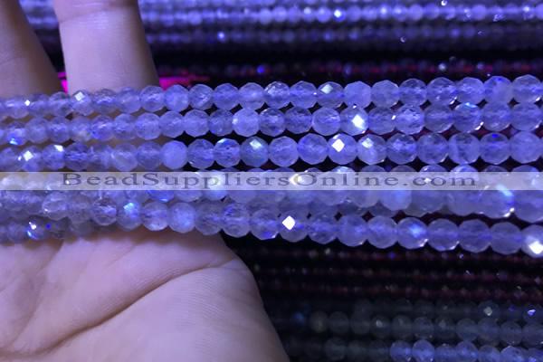 CTG1209 15.5 inches 4mm faceted round tiny labradorite beads