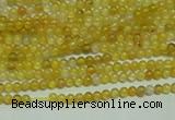 CTG121 15.5 inches 2mm round tiny yellow agate beads wholesale