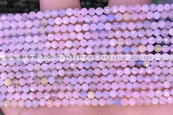 CTG1301 15.5 inches 3mm faceted round morganite gemstone beads