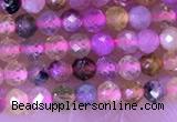 CTG1325 15.5 inches 2mm faceted round tourmaline beads wholesale