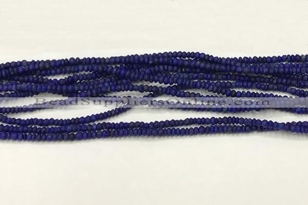 CTG1370 15.5 inches 1*1.5mm rondelle tiny lapis lazuli beads