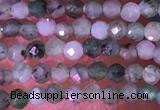 CTG1426 15.5 inches 2mm faceted round emerald gemstone beads