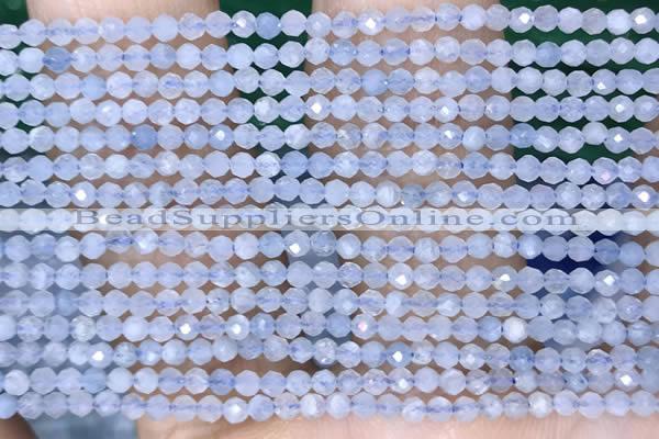 CTG1441 15.5 inches 2mm faceted round aquamarine beads wholesale