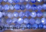 CTG1443 15.5 inches 2mm faceted round blue kyanite beads