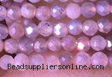 CTG1452 15.5 inches 2mm faceted round AB-color moonstone beads