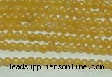 CTG148 15.5 inches 3mm round tiny yellow jade beads wholesale