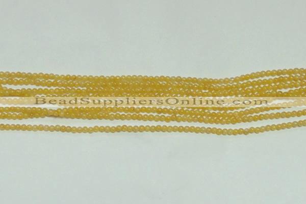 CTG148 15.5 inches 3mm round tiny yellow jade beads wholesale