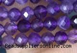 CTG1484 15.5 inches 3mm faceted round amethyst gemstone beads