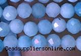 CTG1495 15.5 inches 3mm faceted round amazonite beads wholesale