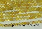 CTG151 15.5 inches 3mm round tiny yellow agate beads wholesale