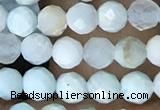 CTG1555 15.5 inches 4mm faceted round Chinese larimar beads