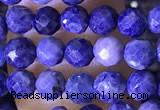 CTG1556 15.5 inches 4mm faceted round sapphire gemstone beads