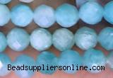 CTG1610 15.5 inches 5mm faceted round tiny amazonite beads