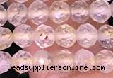 CTG1629 15.5 inches 5mm faceted round tiny golden rutilated quartz beads