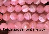 CTG1633 15.5 inches 3mm faceted round tiny rhodochrosite beads