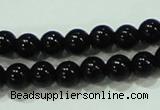 CTG18 15.5 inches 3mm round A grade tiny black agate beads