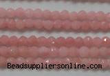 CTG203 15.5 inches 3mm faceted round tiny Chinese pink opal beads