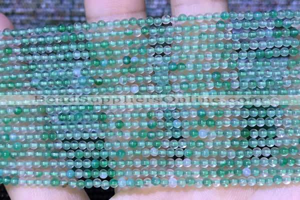 CTG2059 15 inches 2mm,3mm green agate gemstone beads