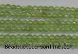 CTG206 15.5 inches 3mm faceted round tiny prehnite gemstone beads