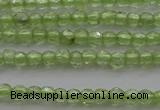 CTG210 15.5 inches 2mm faceted round tiny olive quartz beads