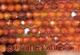 CTG2100 15 inches 2mm faceted round tiny quartz glass beads