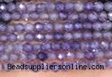 CTG2104 15 inches 2mm faceted round tiny quartz glass beads