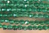 CTG2122 15 inches 2mm,3mm faceted round green agate gemstone beads